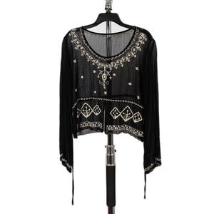 Black sheer top size S